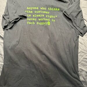 Port and Company Black Tech Support Tee